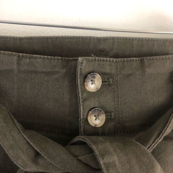 Loft olive green Tie Waist Slim Ankle Pants size 8 - Picture 4 of 6